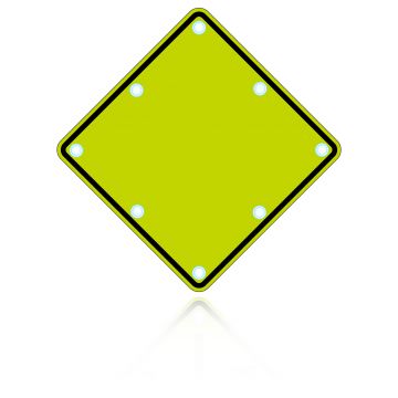 Custom Diamond Shape Solar Flashing LED Sign